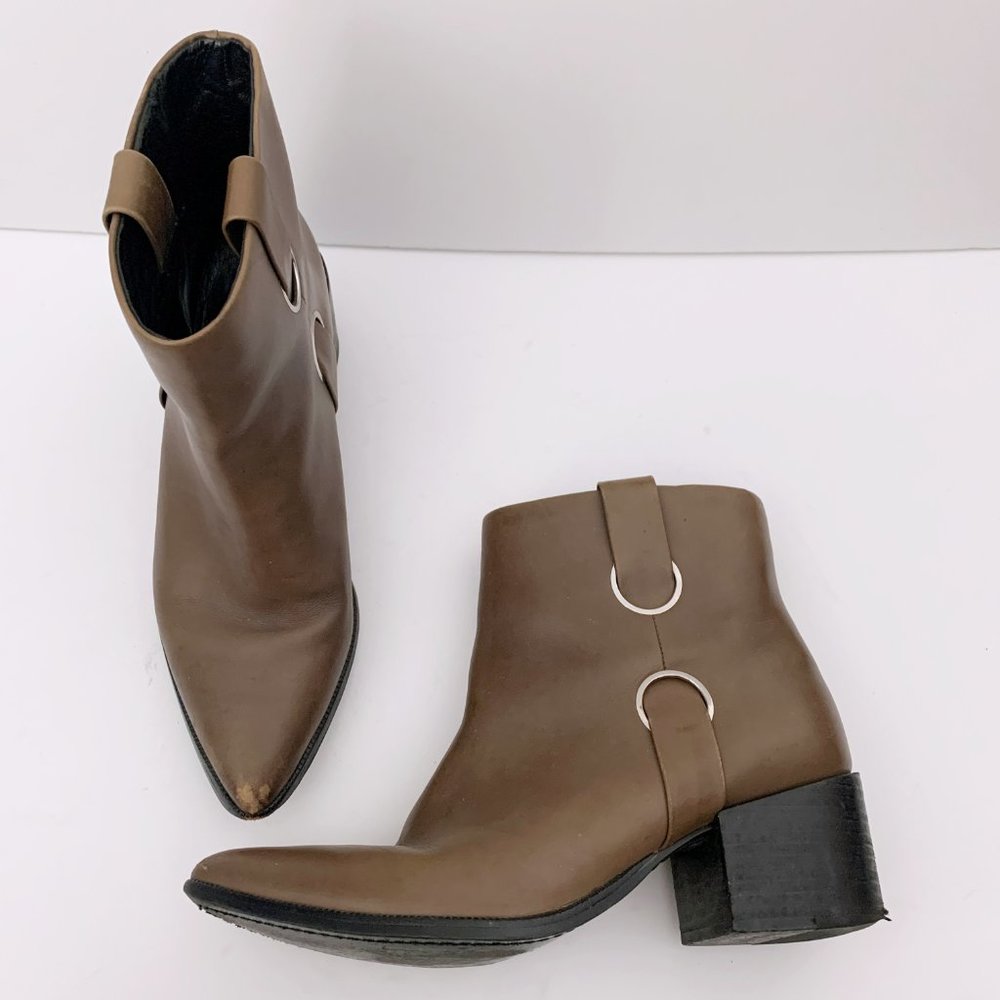 Rachel Zoe Leather Pearce Ankle Boots